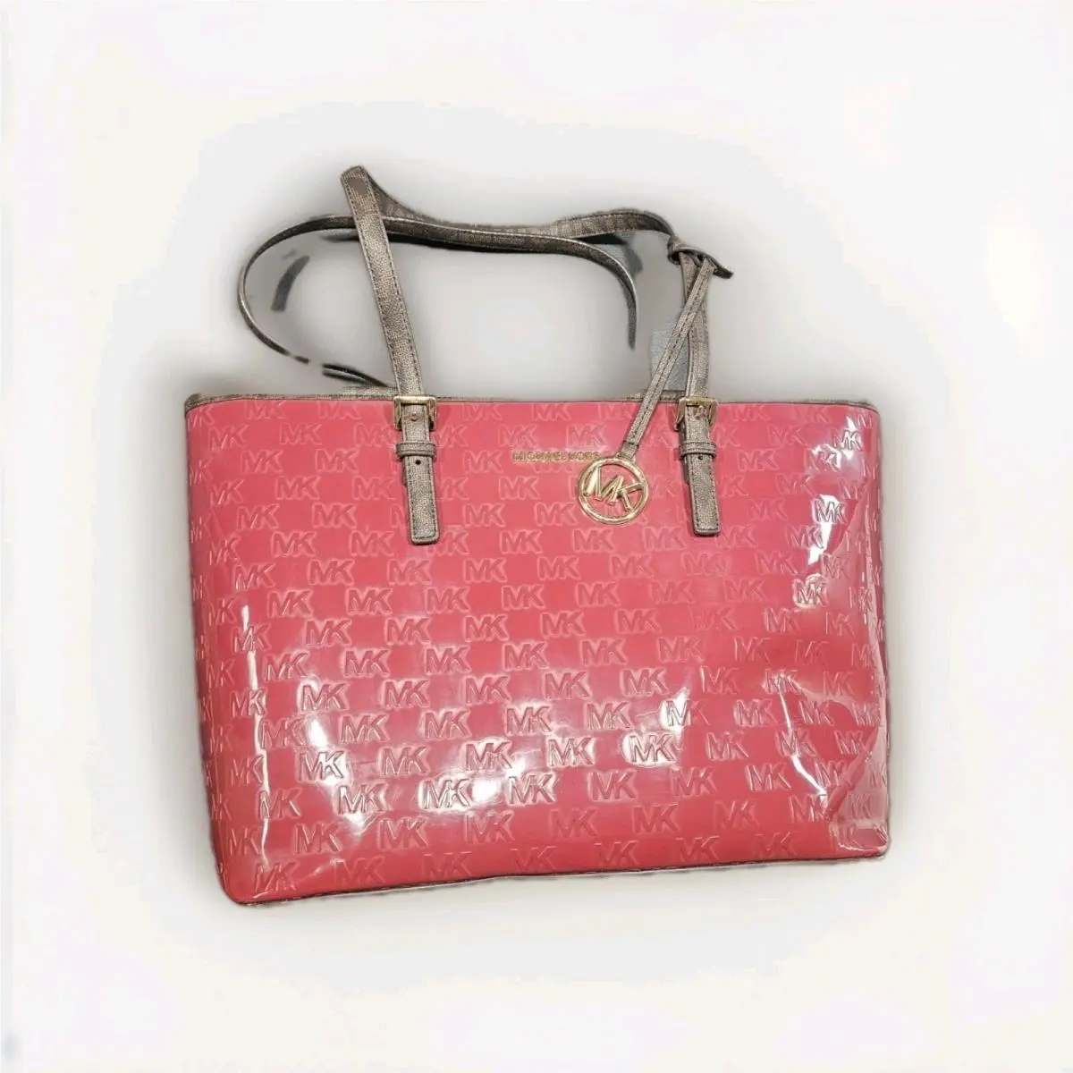 Bag Womens Jet Set Charm Tote Debossed Signature Mulberry by Michael Kors