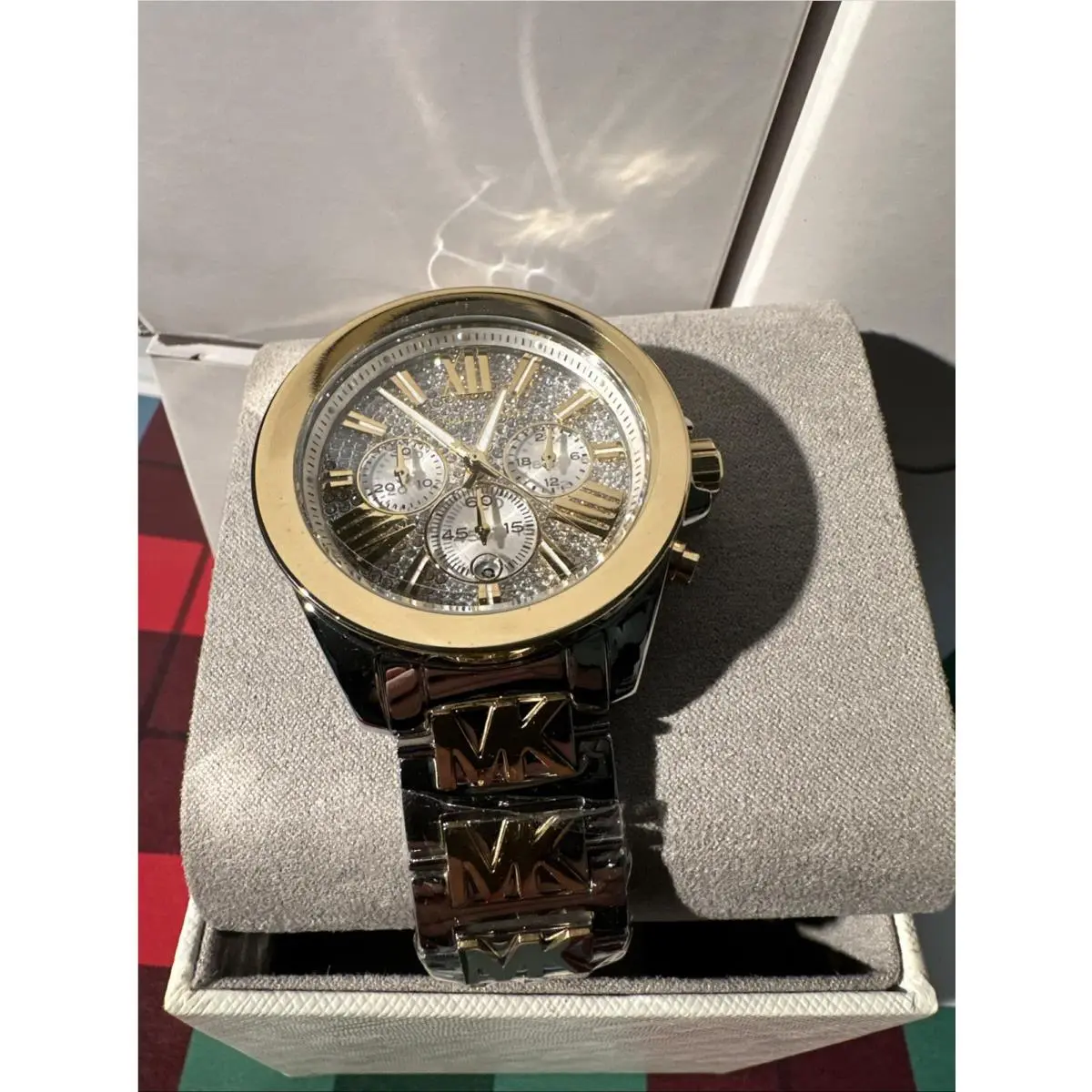 Michael Kors Wren Oversized Gold/silver Chronograph Watch MK6953
