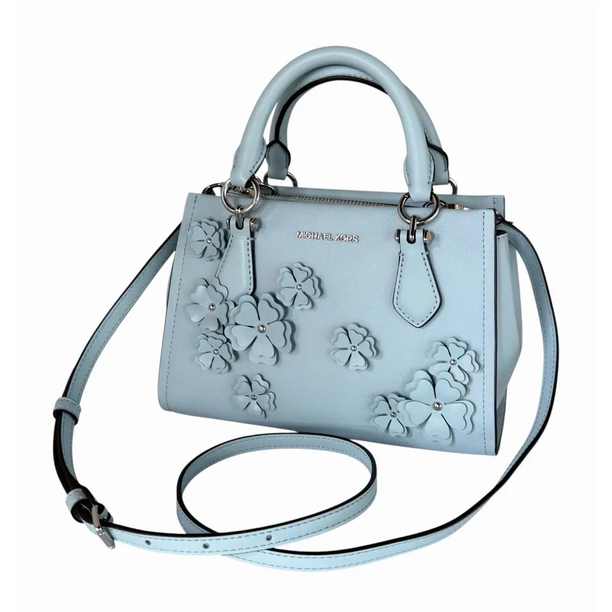 Michael Kors Marilyn Small Satchel Shoulder Crossbody Bag Pale Ocean