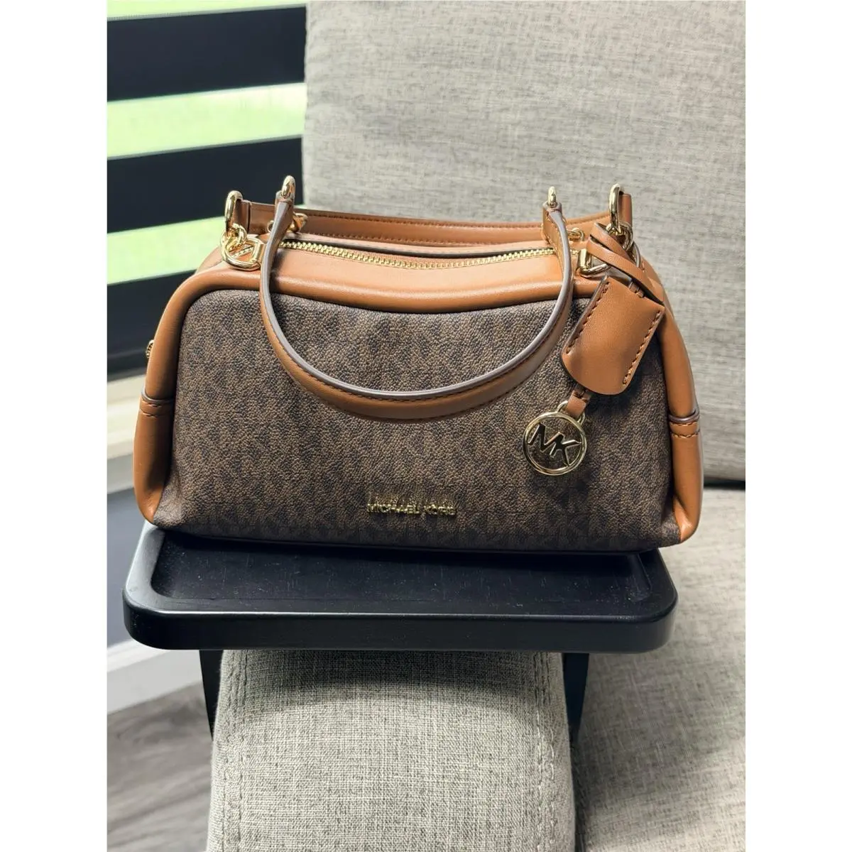 Michael Kors Cecily Small Signature Logo Shoulder Crossbody Bag Brown