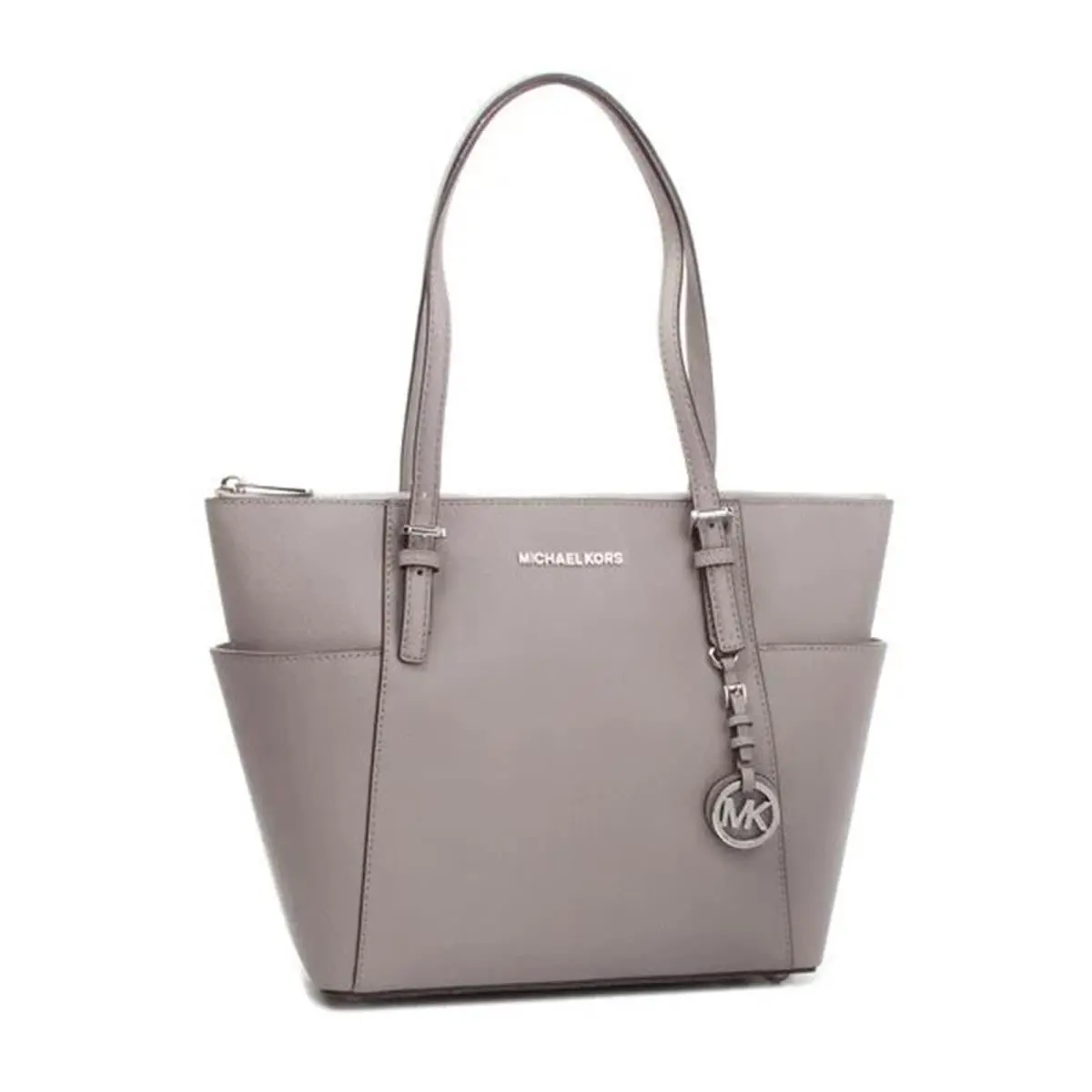 Michael Kors Jet Set East West Top Zip Tote in Pearl Gray