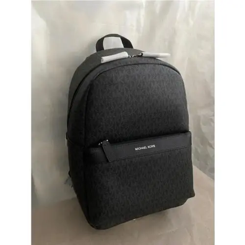 Michael Kors Signature Coated Twill Slim Backpack / Greyson Logo Backpack Blk