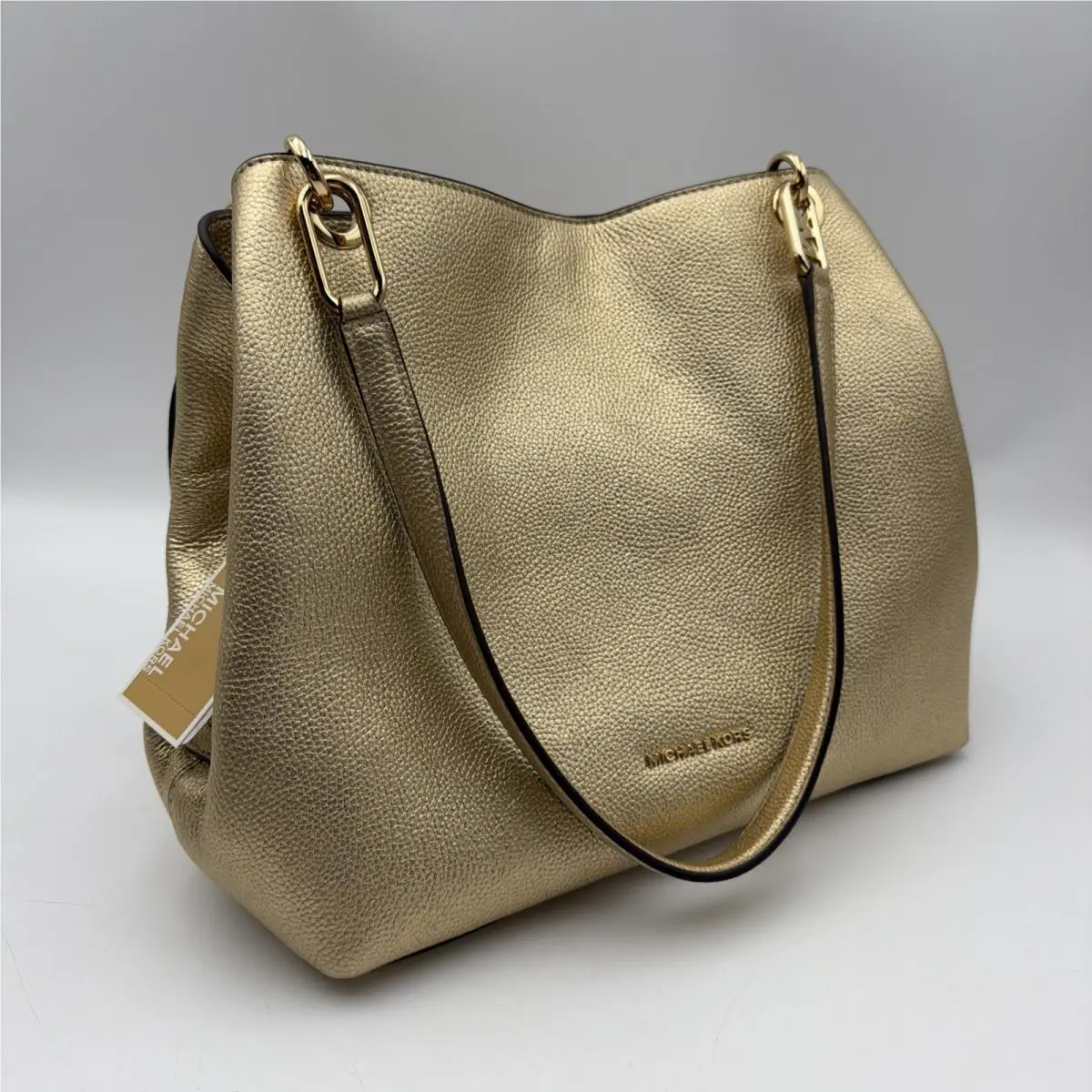 Michael Kors Large Kensington Shoulder Tote Bag Gold Color