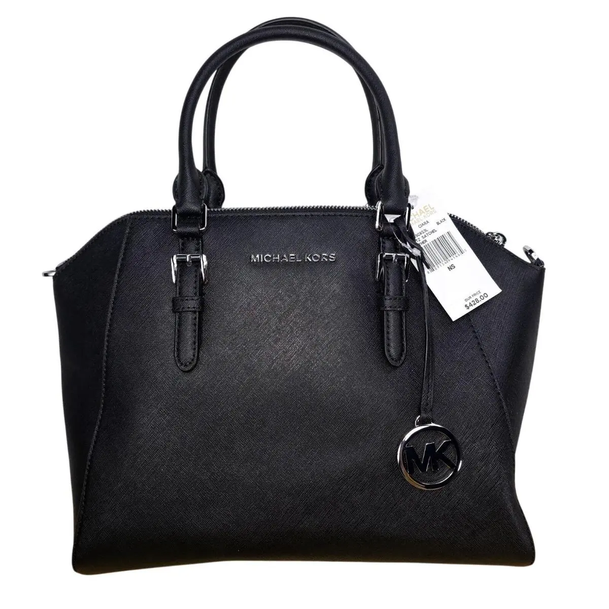 Michael Kors Large Ciara Satchel Purse Bag Tote Black