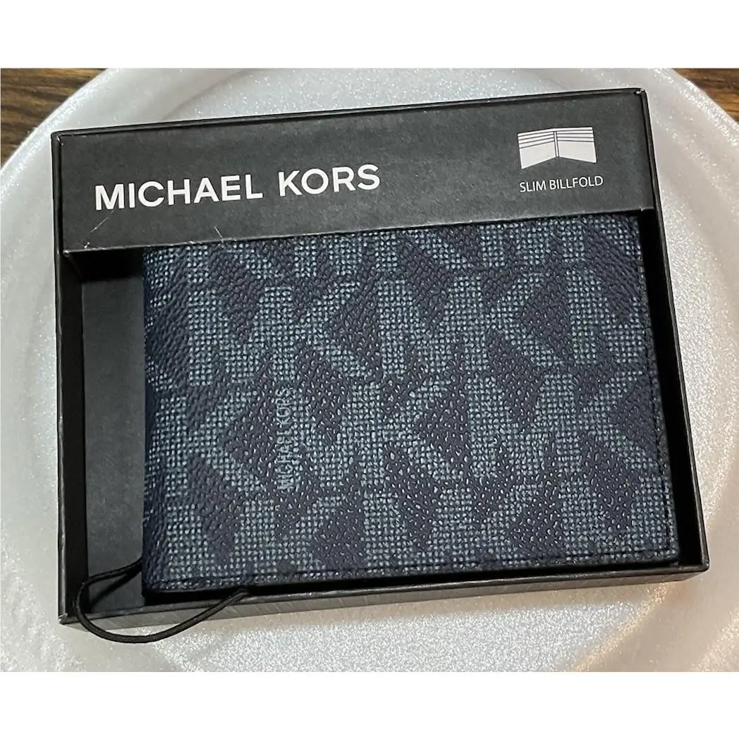 Michael Kors Jet Set Men’s Slim Billfold Wallet Blue