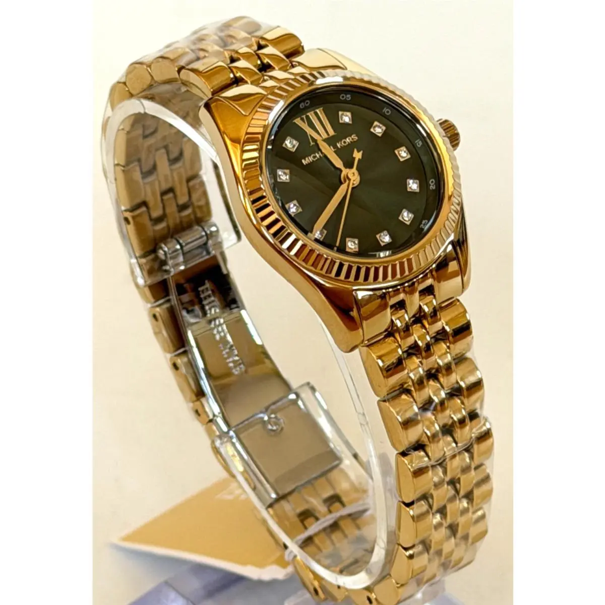 Michael Kors MK4842 Petite Lexington Gold-tone/green Dial 26mm Womens Watch