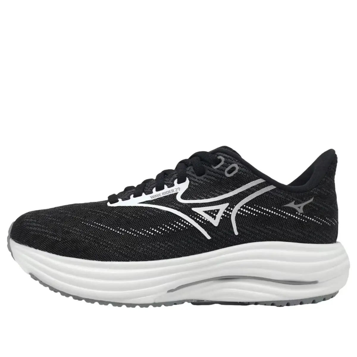 Mizuno Wave Rider 29 Black / White J1GD250622 Women`s Size 8 Wide