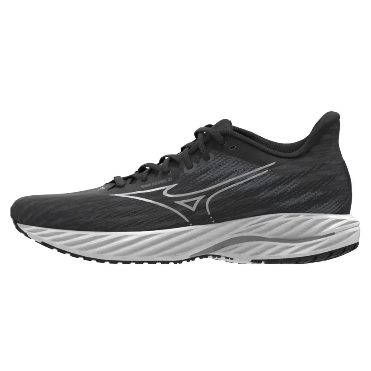 Mizuno Wave Inspire 21 Black / Silver / Metallic Grey J1GD254622 Women`s Size 10