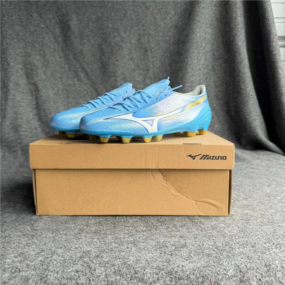 Mizuno Alpha Elite Shoes Mens Size 10 Blue Soccer Cleats FG P1GA266225