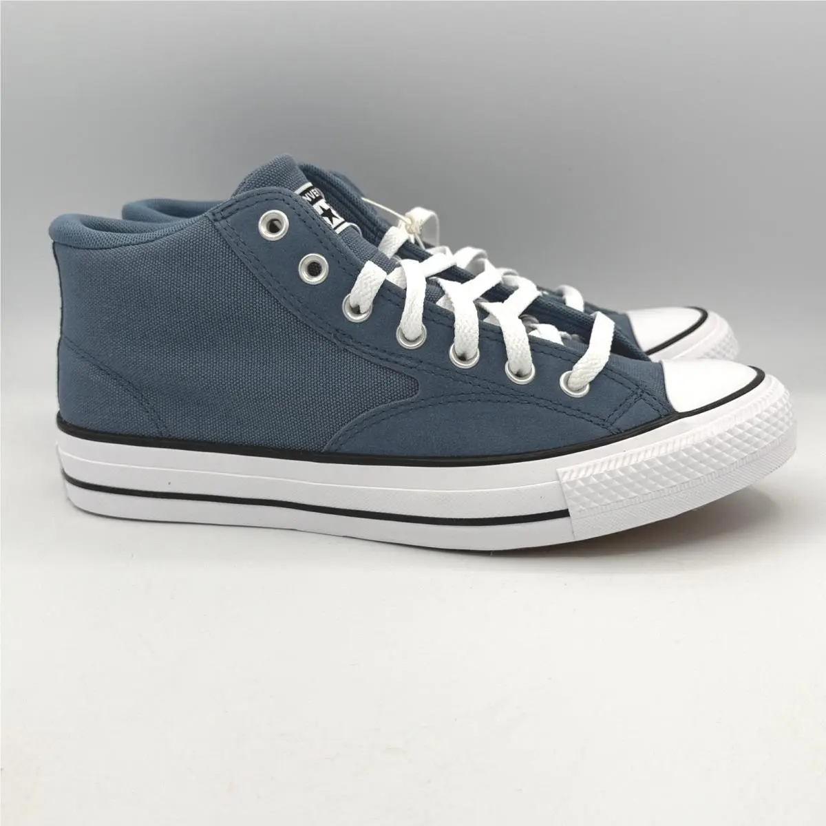 Converse Ctas Malden Street Mid Mens 9 Blue White Canvas Sneakers A11452C