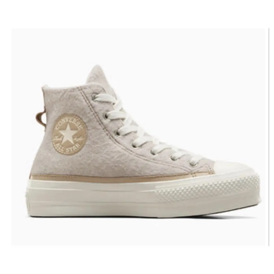 Converse Womens Ctas Lift HI Top Egret/epic/dune Platform Sneakers Size 9