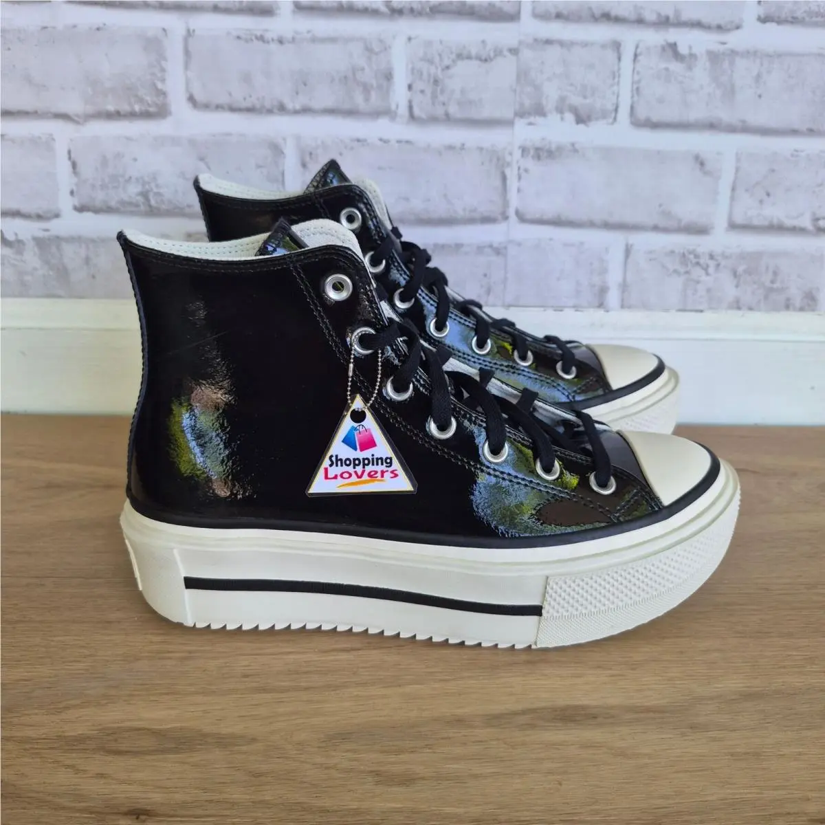⭐converse Lift Double Stack Platform 7 Men`s Shoes Sneaker Leather Black A12977C