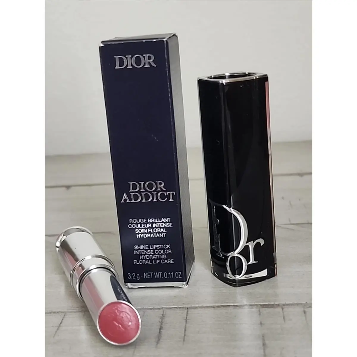 Dior Addict Shine Lipstick Intense Color Hydrating Floral Lip 422 Rose Des Vents
