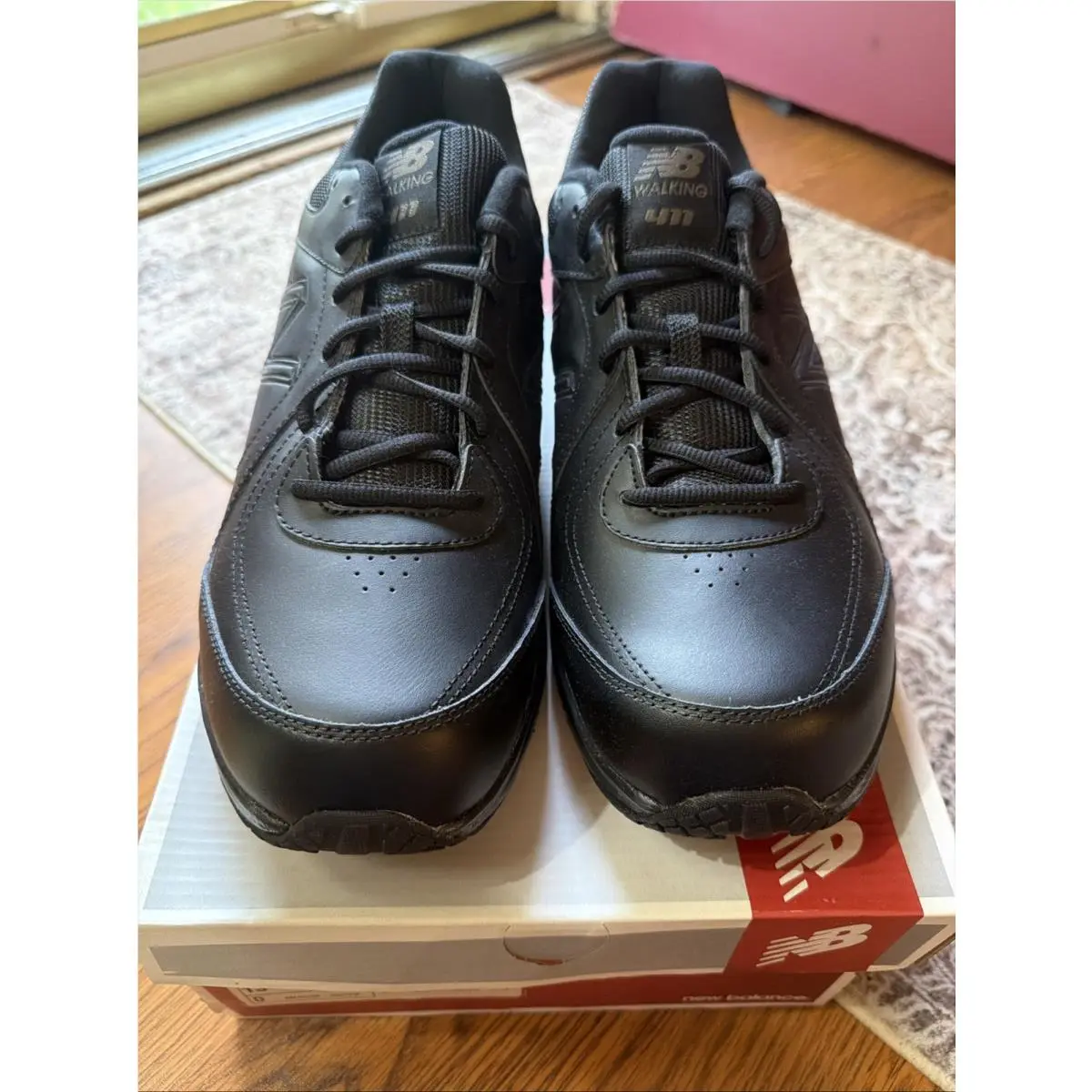 New Balance Men`s 411 v1 MW411BK Size 13 Walking Shoes Black Laces
