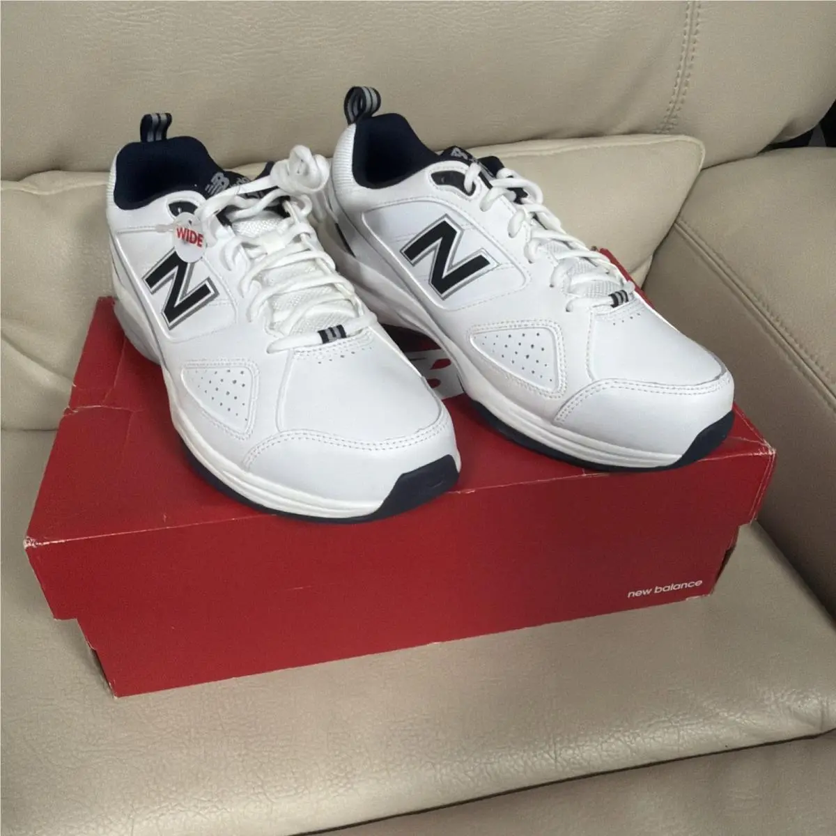 New Balance Men 623 V3 Training White Navy Shoes Sneakers MX623WN3 Size 10.5 2E