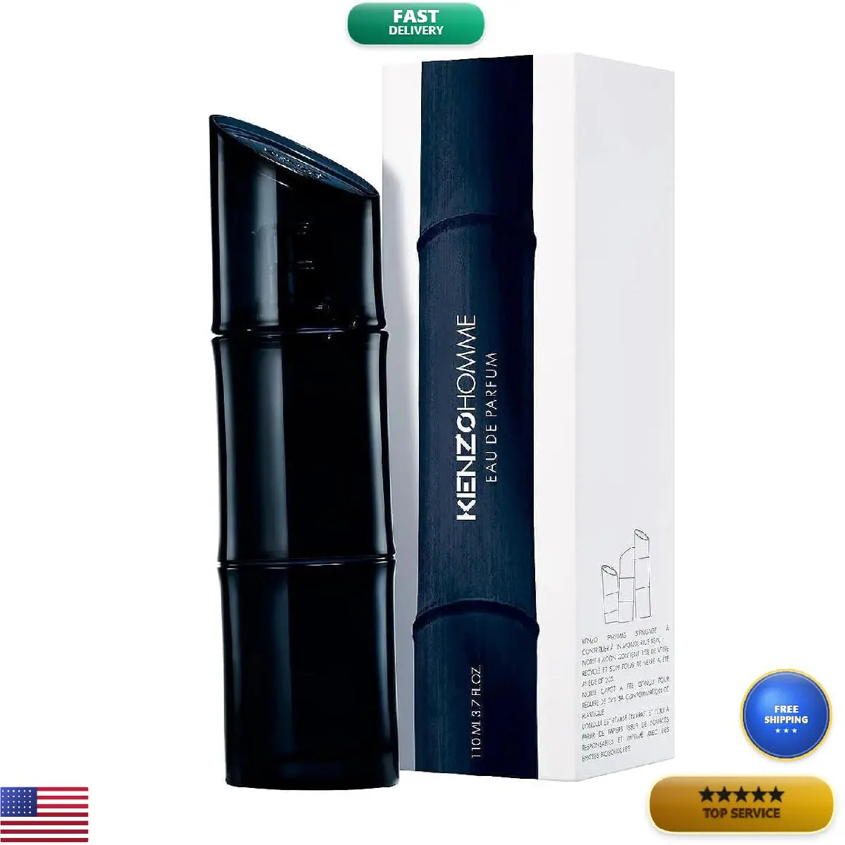 Kenzo Eau De Parfum Spray For Men 3.7 Ounce