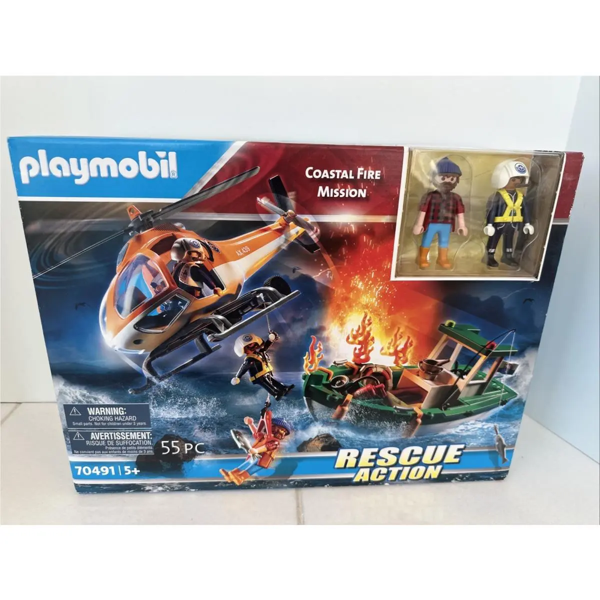 Playmobil Rescue Action Coastal Fire Mission Building Set 70491 IN Stock