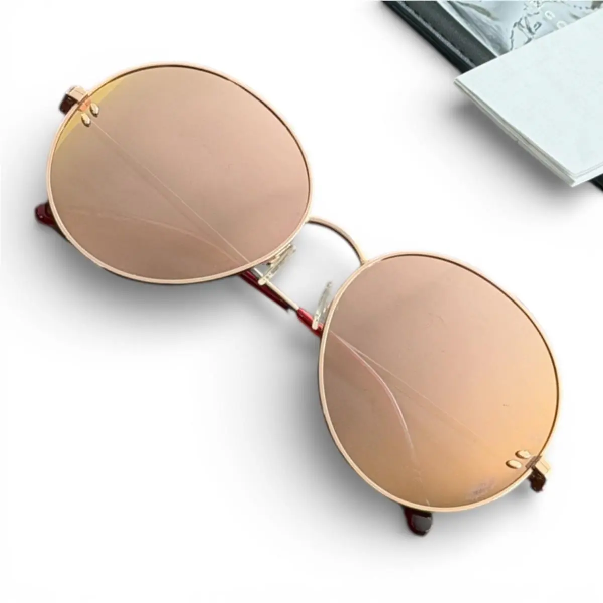 Stella Mccartney IS0007S Round Rose Gold Sunglasses Round Oversized Italy