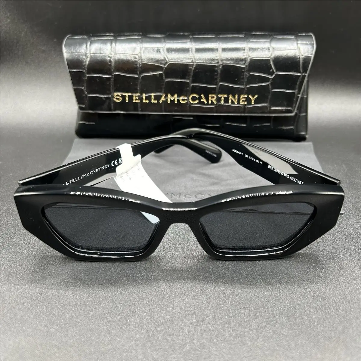 Stella Mccartney SC400471-Y 01A Luxury Sunglasses Black 54-16-140 w/ Case