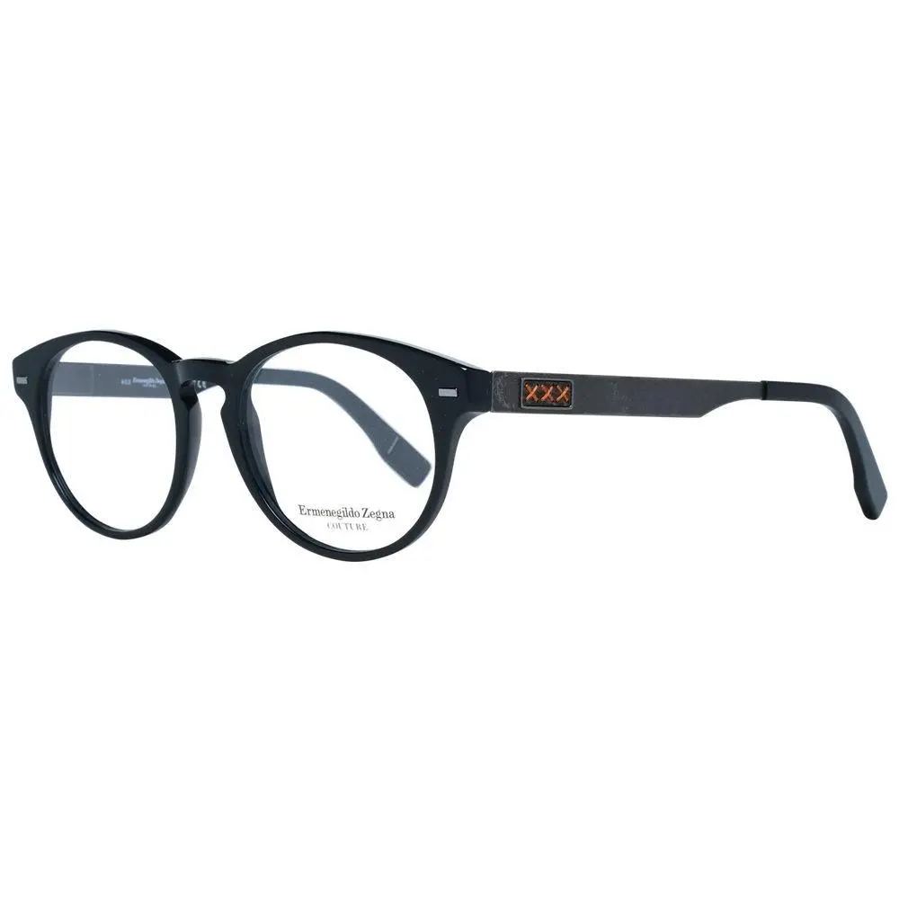Ermenegildo Zegna Black Plastic Glasses Frames - ER-1038906