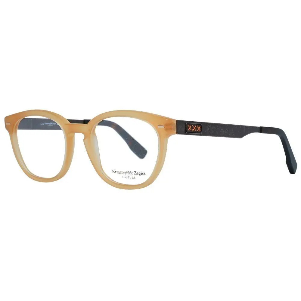 Ermenegildo Zegna Orange Metal Plastic Glasses Frames