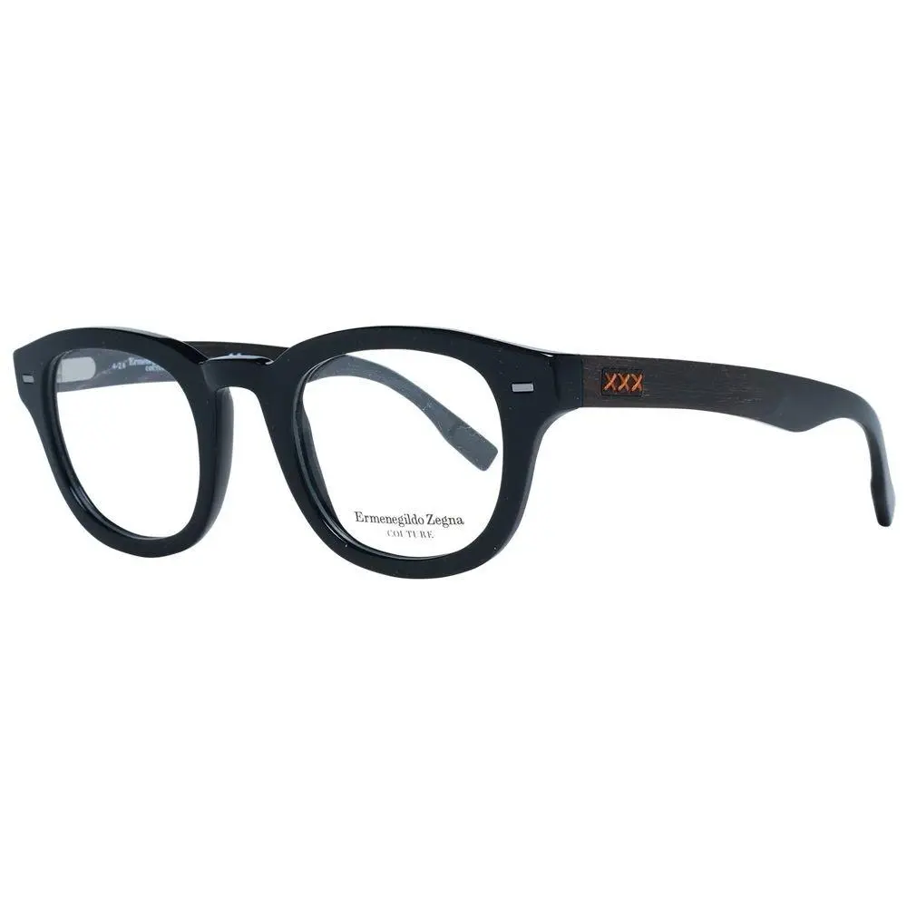 Ermenegildo Zegna Black Plastic Glasses Frames - ER-1038895