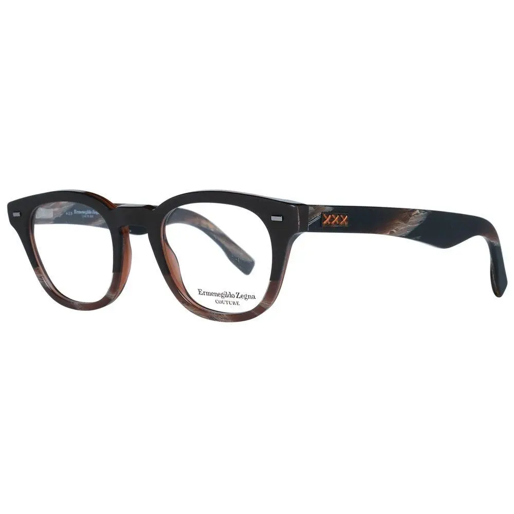 Ermenegildo Zegna Brown Plastic Glasses Frames - ER-1038910