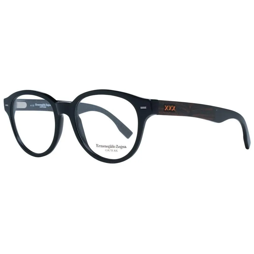 Ermenegildo Zegna Black Plastic Glasses Frames - ER-1038886