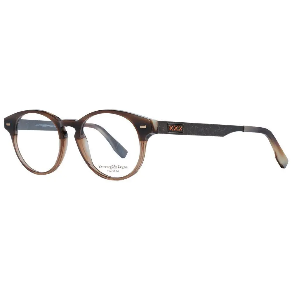 Ermenegildo Zegna Brown Plastic Glasses Frames - ER-1038907