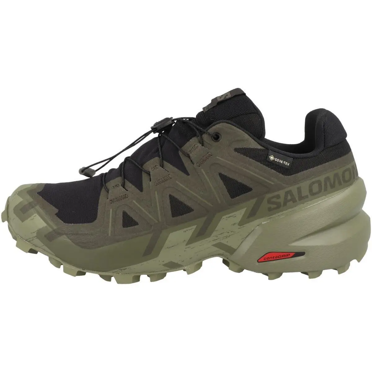 Salomon shoes - Black/Peat/Deep Lichen Green 0