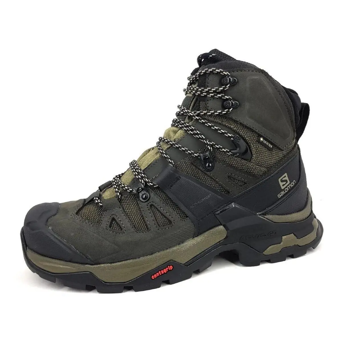 Salomon Mens Quest 4 Gore Tex Hiking Boots Olive Night Size 9