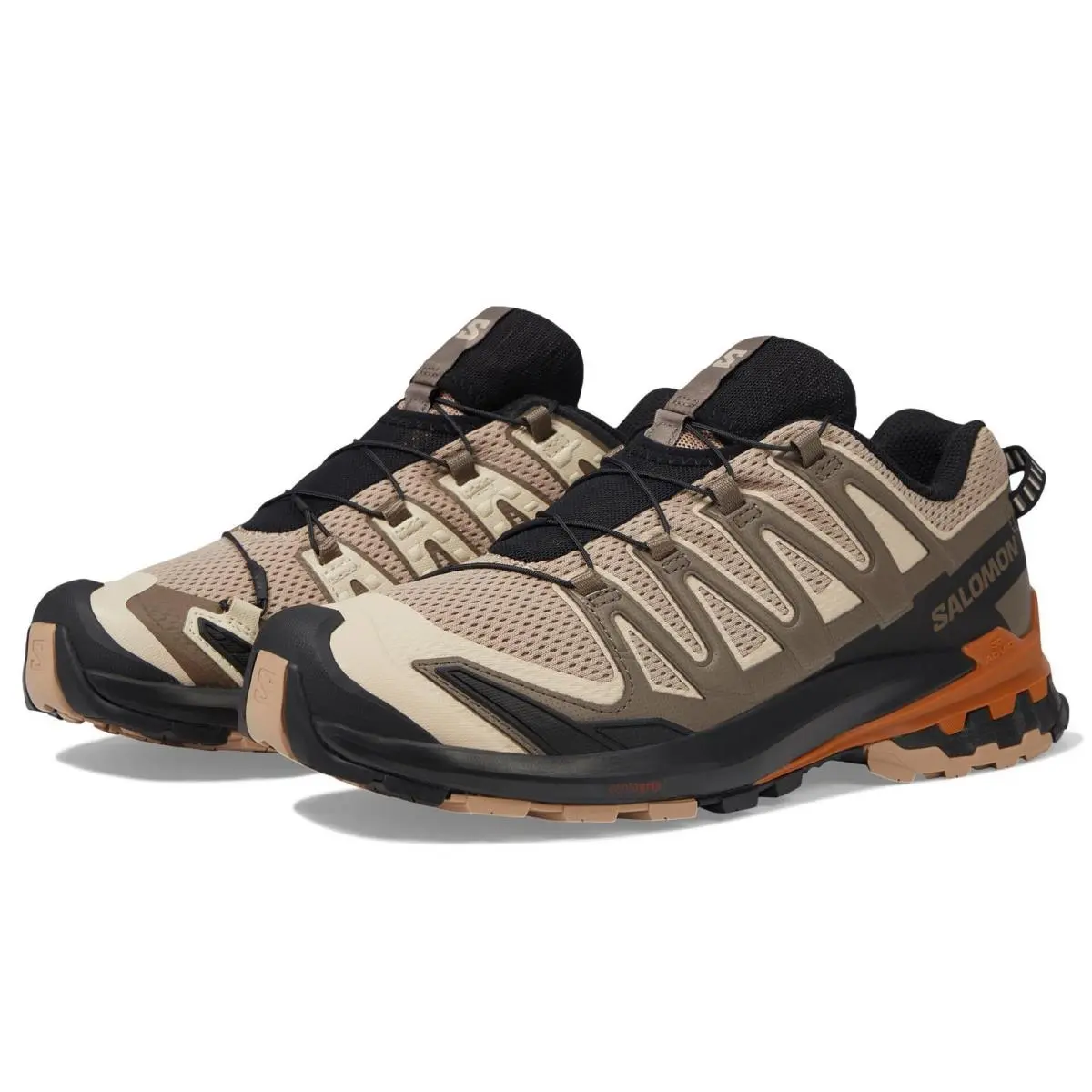 Salomon Mens XA Pro 3D V9 Trail Running Shoes Natural Black Sugar Almond