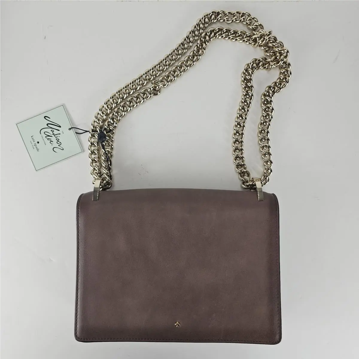 Kate Spade Madison Carlyle Street Marci Dusk Cityscape Leather Bag W/dustbag
