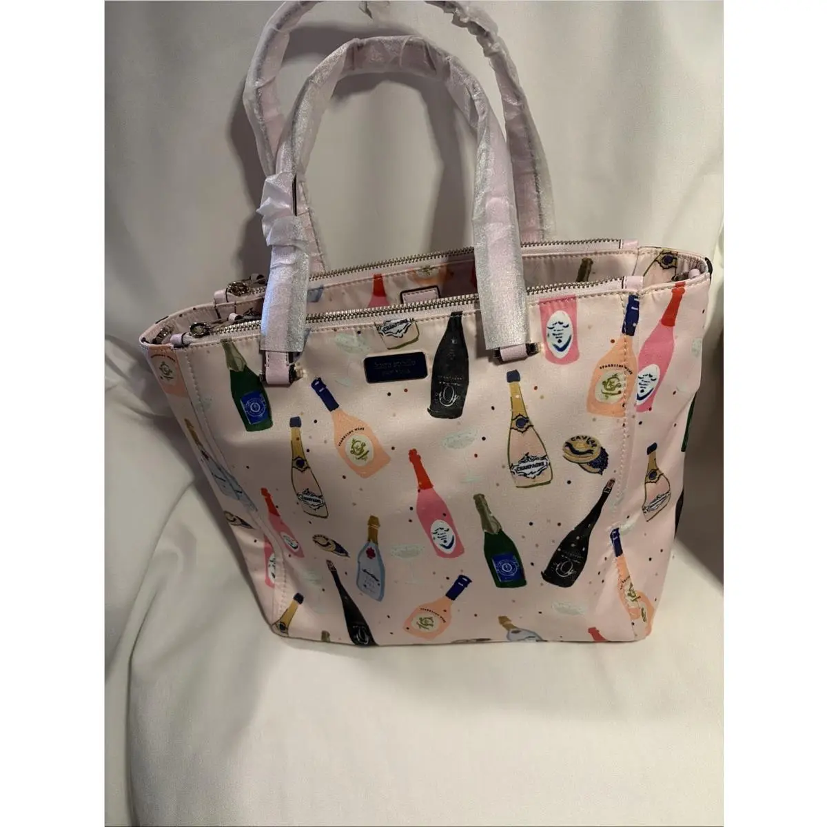 Kate Spade Shore Street Margareta Large Zip Tote Bag Champagne Pink/multicolor