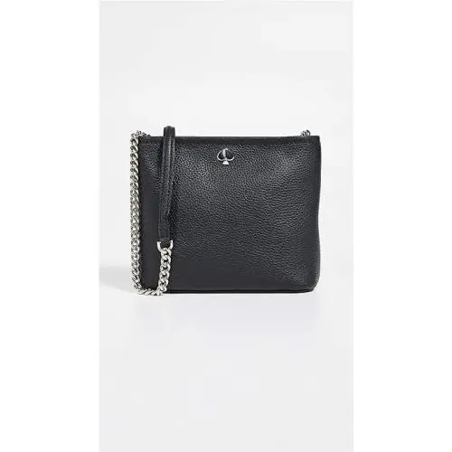Kate Spade Polly Small Black Pebbled Leather Shoulder Crossbody Bag pwru7172