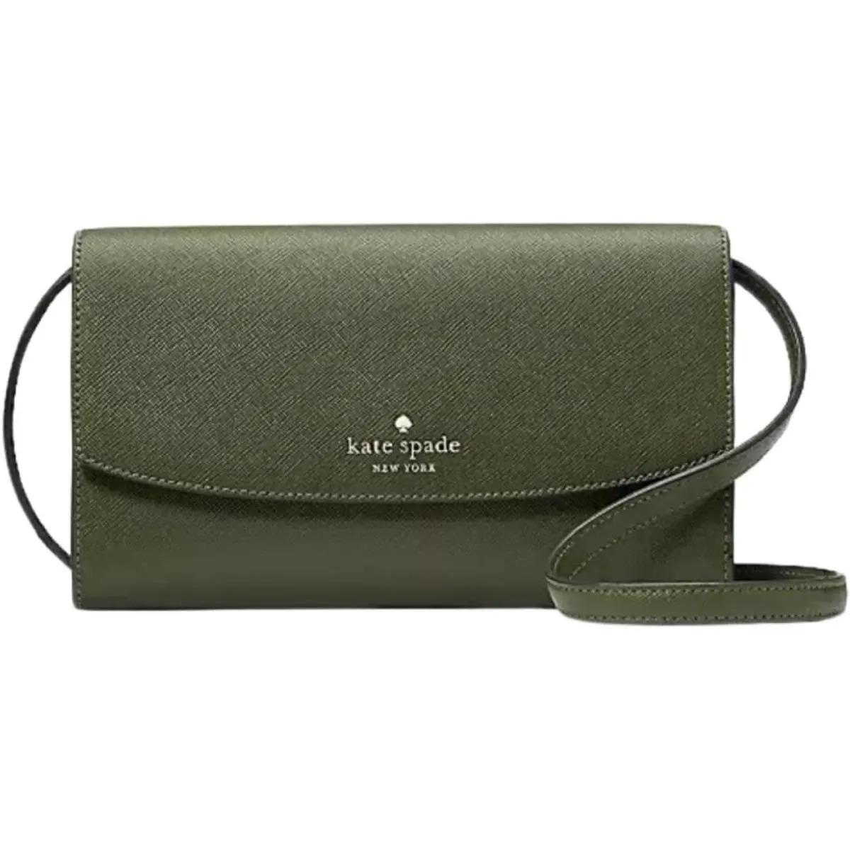 New Kate Spade Dana Wallet On A String with Gold Hardware Enchanted Green