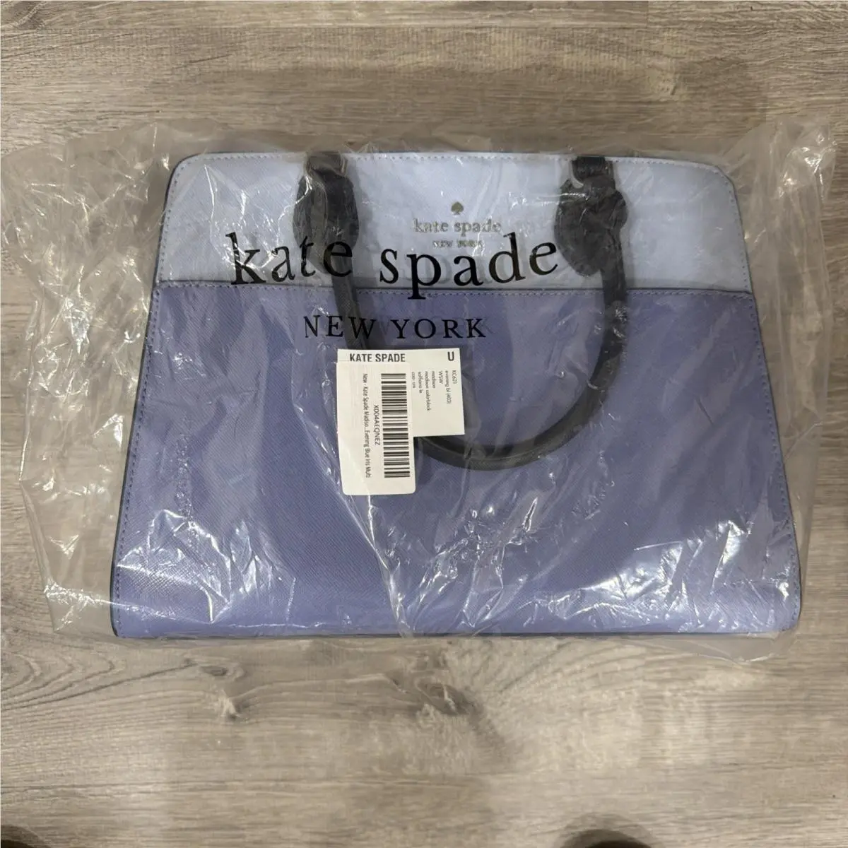 Kate Spade Madison Colorblock Saffiano Leather Medium Satchel In Evening Blue