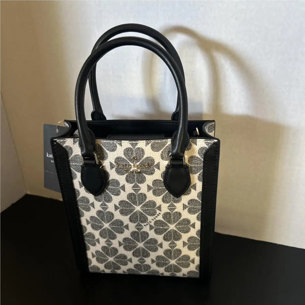 Kate Spade Mini Manhattan Spade Flower Jacquard North South Tote Crossbody