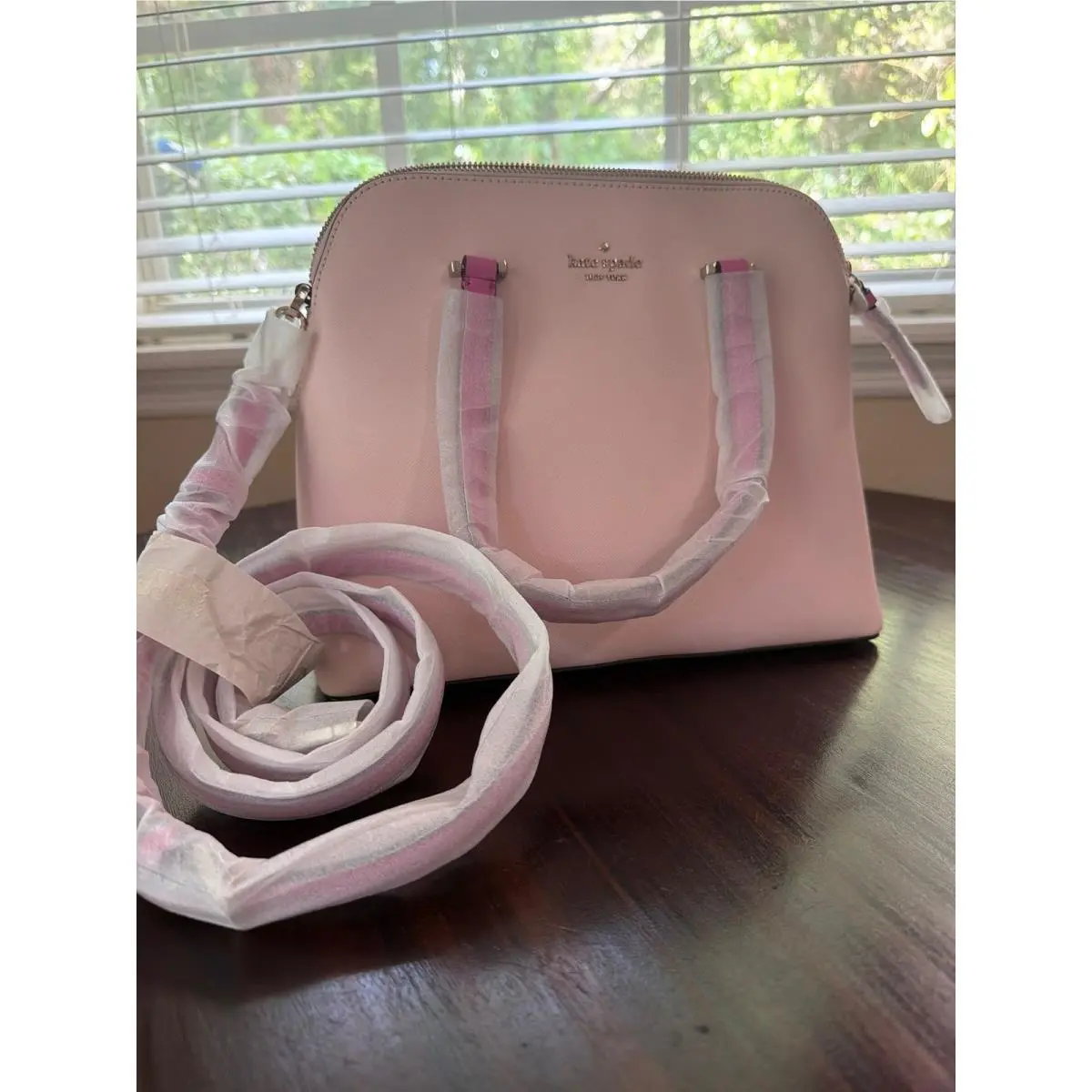 Kate Spade Maise Medium Dome Satchel Peach Puff Multi Leather Bag WKRU6307