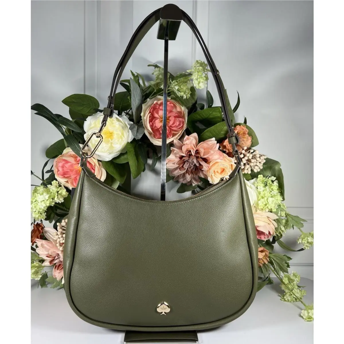 Kate Spade New York Pebble Leather Kayla Shoulder Bag - Seaweed Green