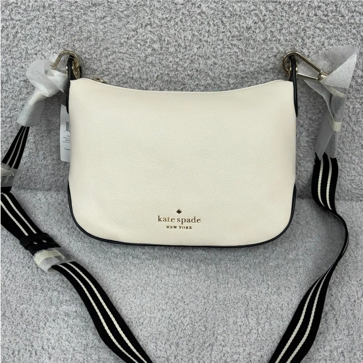 Kate Spade Rosie Black White Colorblock Leather Crossbody Purse 71658