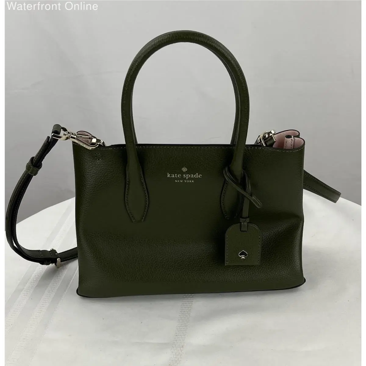Small Margaux Green Pebbled Leather Tote/crossbody by Kate Spade