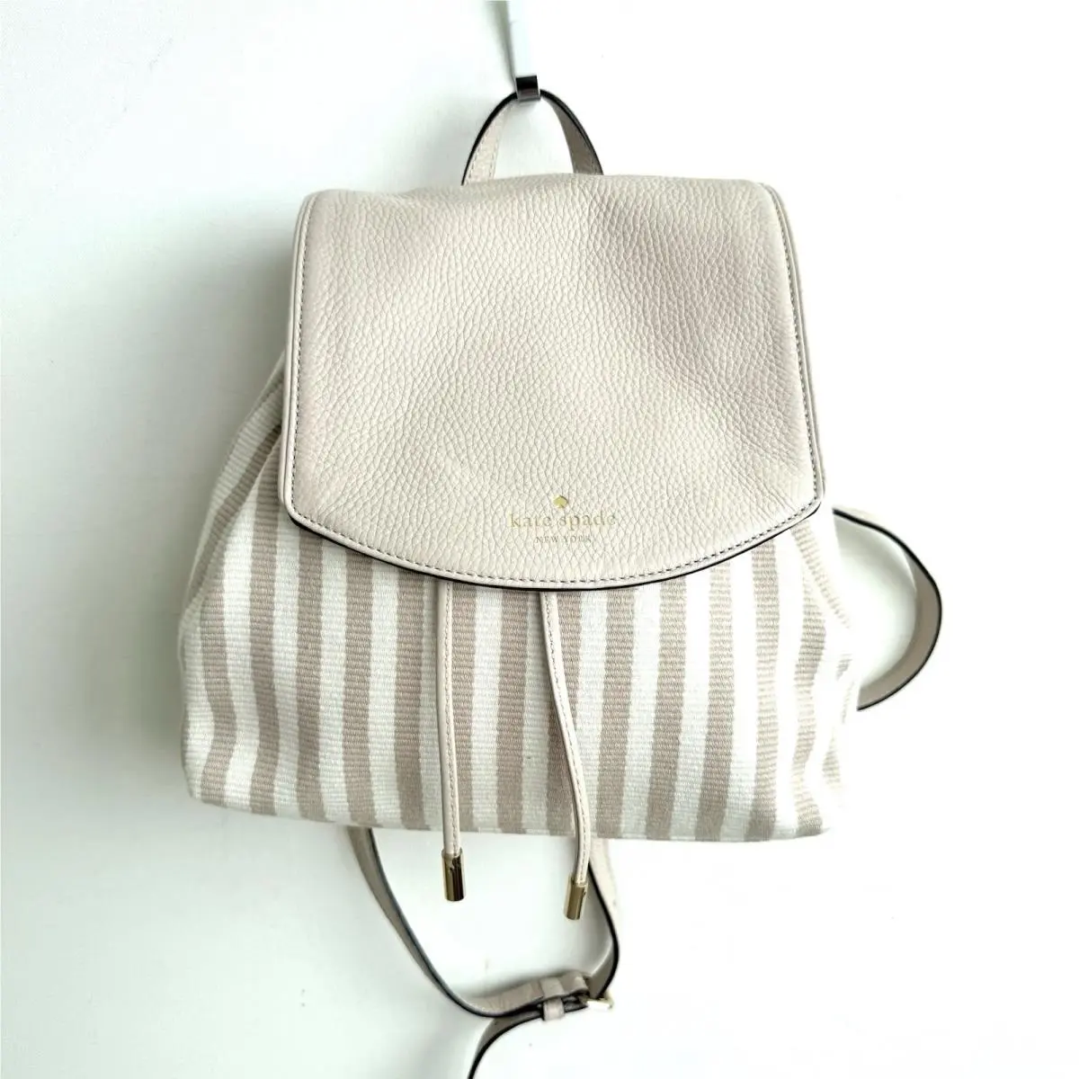 Kate Spade Mulberry Street Fabric + Pebbled Leather Medium Backpack Purse