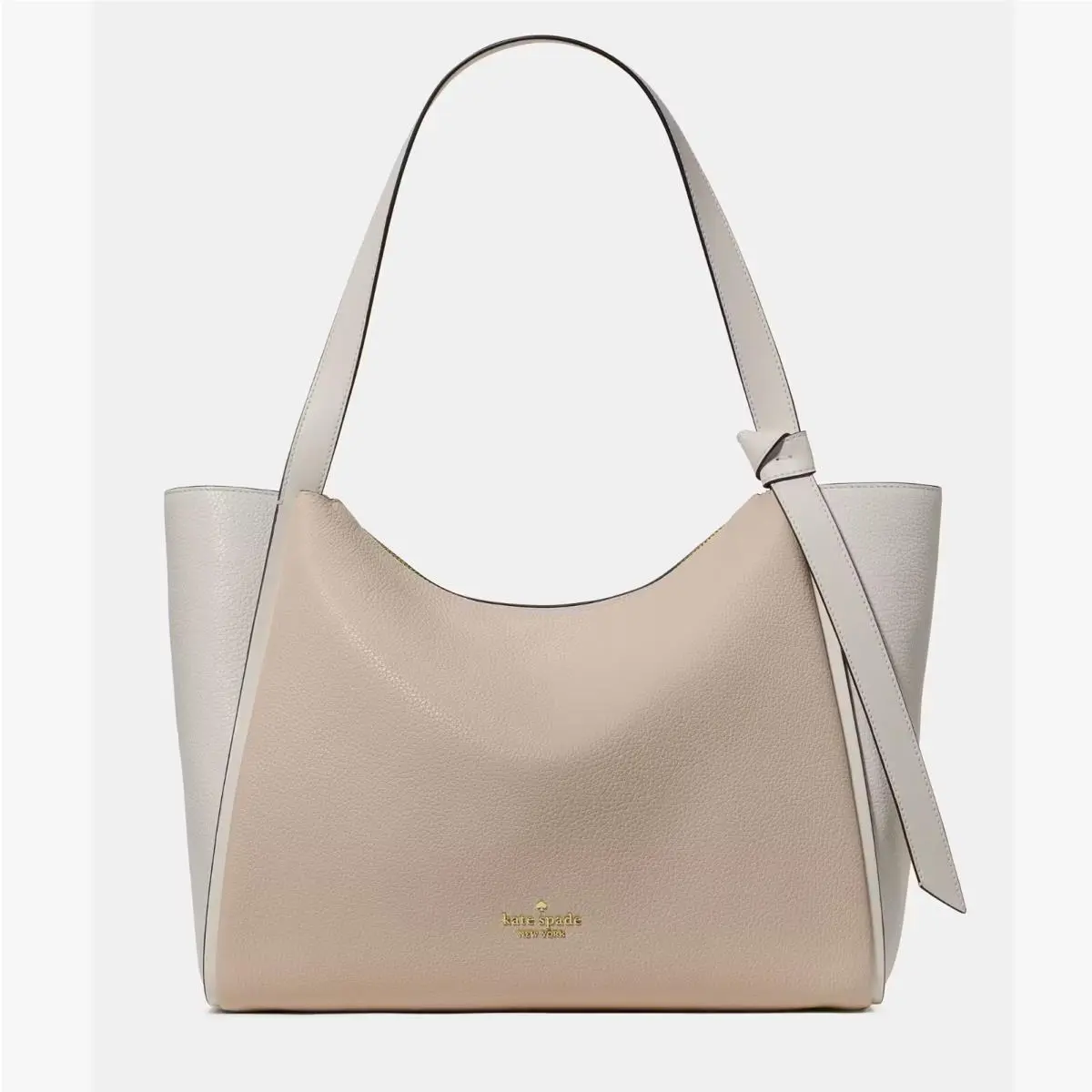 Kate Spade Knott Tote Light Cream Multi Pebbled Large Leather Shoulder Bag