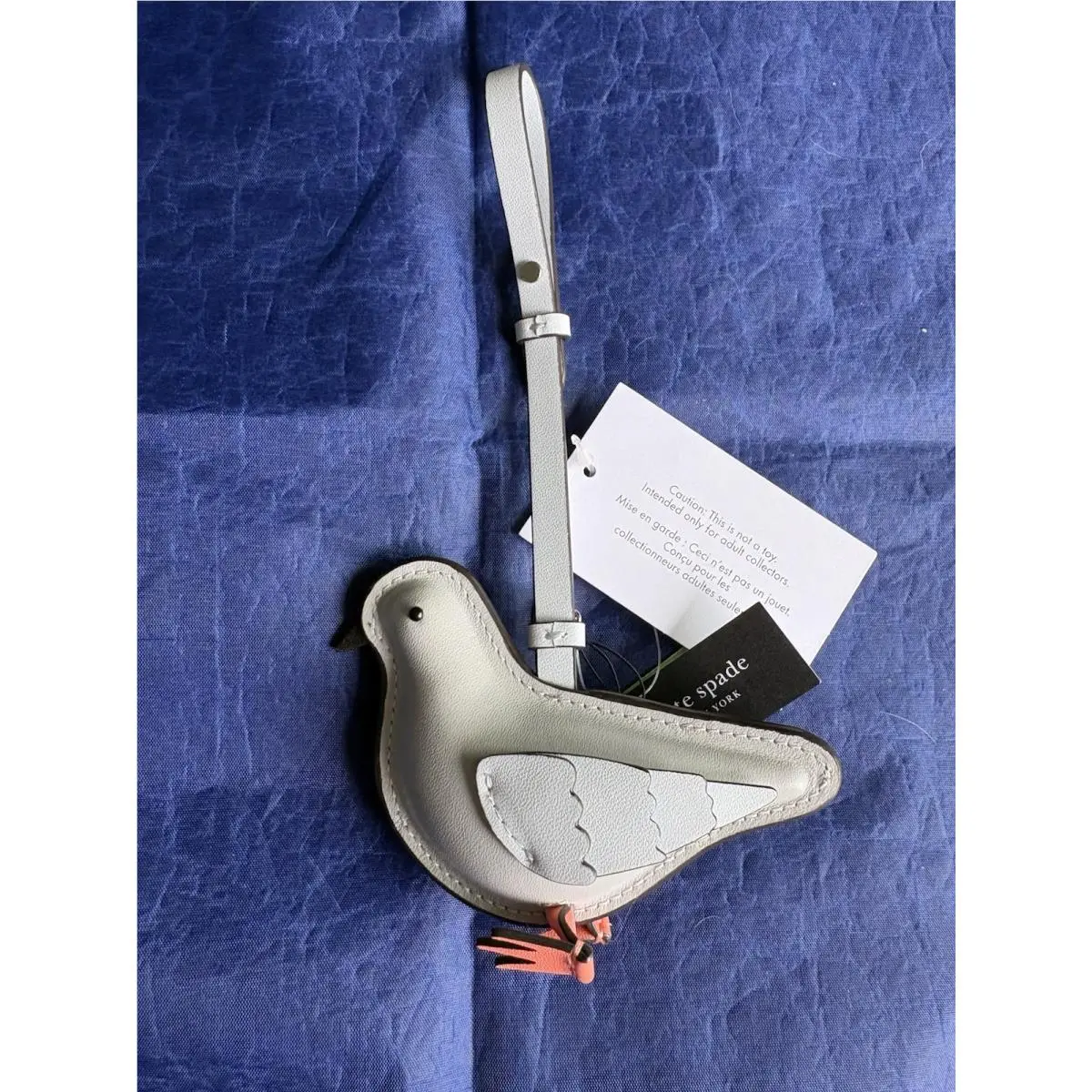 Kate Spade Critters Puffy Leather Perry Pigeon Bag Charm KN694