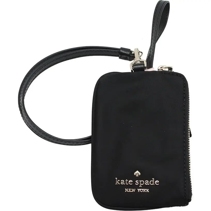 New Kate Spade Chelsea Card Case Lanyard Black