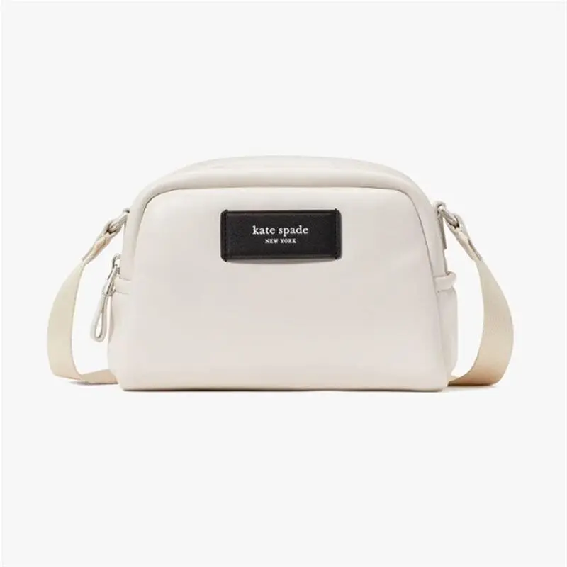 Kate Spade New York Small Puffed Crossbody Bag in Leather in White