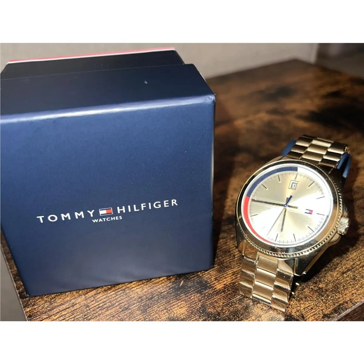 Riley Watch in Gold by Tommy Hilfiger