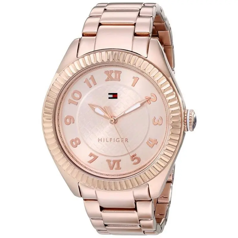 Rose Gold Dial Rose Gold St. Steel Women`s Watch 1781344 by Tommy Hilfiger