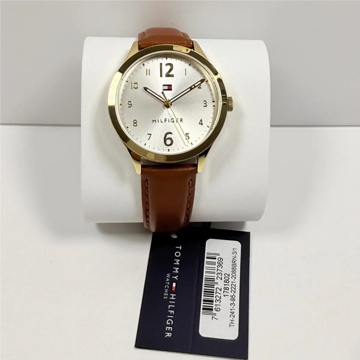 1781802 White Dial Brown Leather Strap 38mm Women’s Watch by Tommy Hilfiger